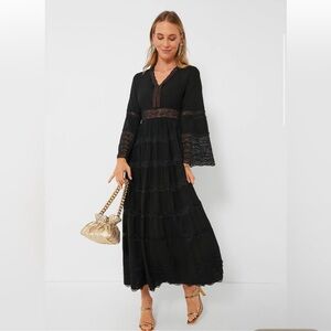 Hyacinth House Lydia Black Lace Maxi Dress